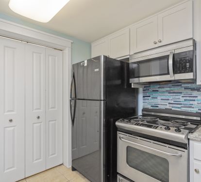 The kitchen is fully stocked - plus a Keurig and coffeepot