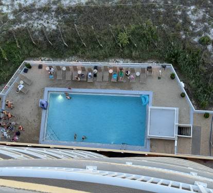 View of outside pool.