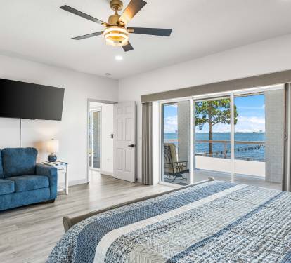 The view says it all! Sit on the cozy sofa, take in water views or open up &amp; nap