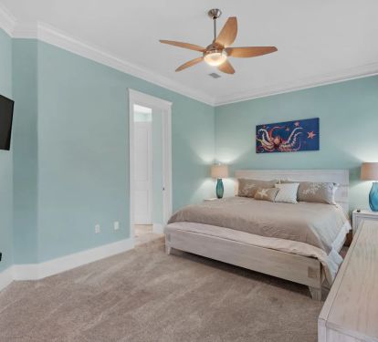 Shenanigans-10...1st floor en-suite master is perfect for older family members who may prefer not to use the stairs or elevator.