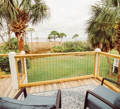 Sitting area on back deck off Master Bedroom