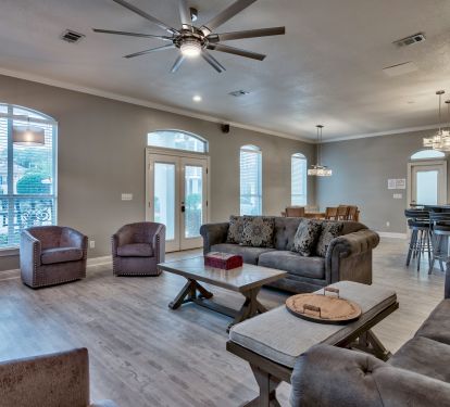 Living room with 51 inch flat screen w/ home theater