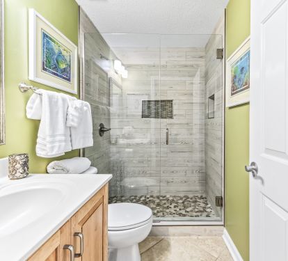 Walk-in shower just put in