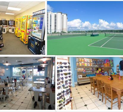 Seasonal Cafe, Game Room and Courts