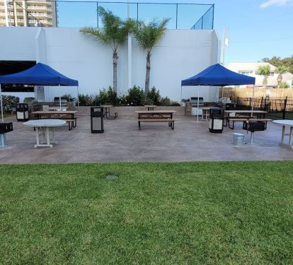 Outdoor grill area 