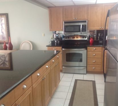 Kitchen view from the hallway