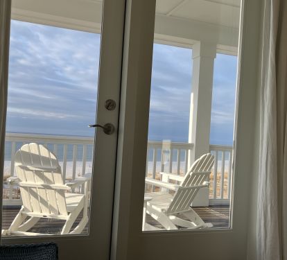 Morning view of upper porch