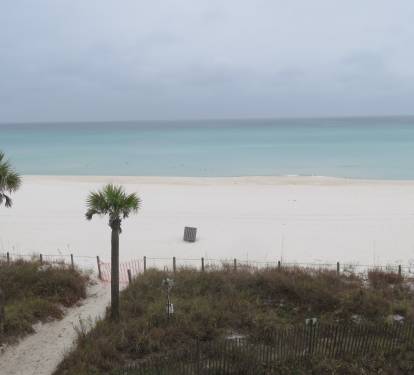 Beach view from balcony