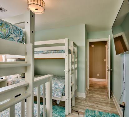 2nd Floor Main House - Bunk Room - 3 Twin, 1 Double, SMART TV, Walk-in Closet