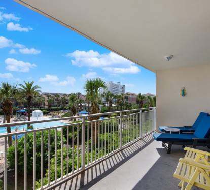 Balcony View to the Pool and Gulf of Mexico