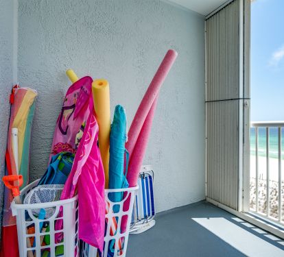 These beach toys are available for your use during your stay!