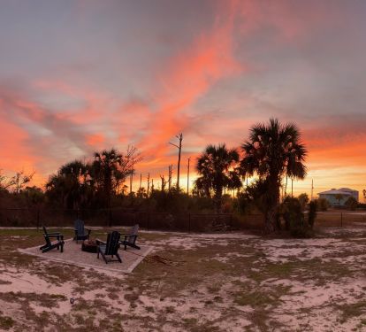 Sunset from the back yard looking toward the gulf I
