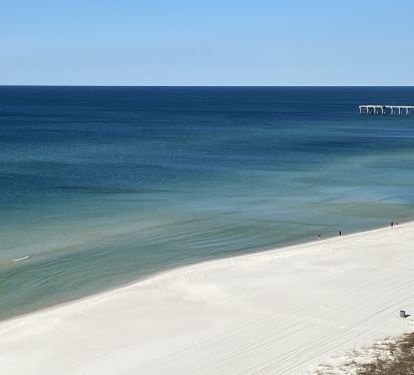 Beautiful view from balcony.  Note the county fishing pier in the distance. 