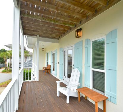 Relax on the second floor furnished balcony