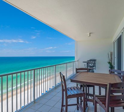 Outdoor balcony seating