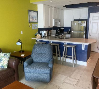 Full Kitchen with Kuerig and drip coffee makers.