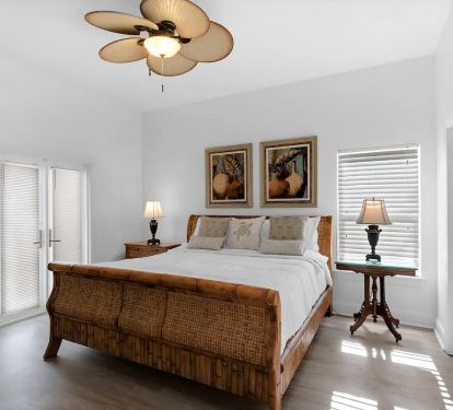 Epic-21 Main house. 1st floor. Bed 1. Picture 1. Island style king with private full bath.