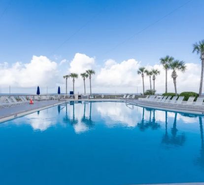 One of 3 beachfront pools
