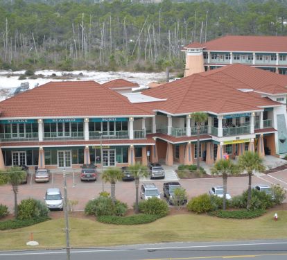 Villagio Perdido shops and restaurants across the street from the Perdido Sun