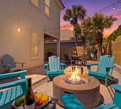 Enjoy cozy nights by the fire pit
