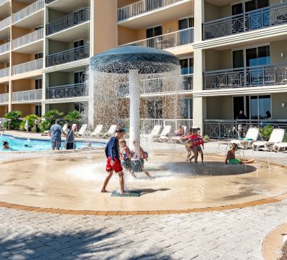 Kids splash zone perfect for family fun.