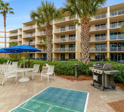Grills are available on the pool deck