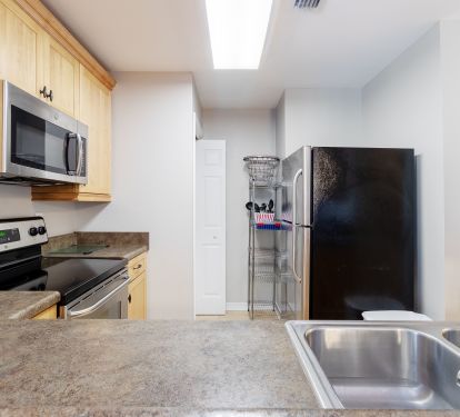 kitchen and laundry view