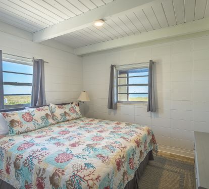 Beachfront bedroom with king bed