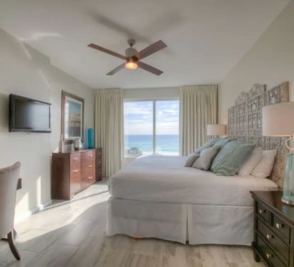 Master Bedroom with flat screen and amazing views