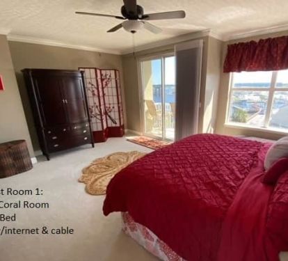 Guest Room 1 - The Coral Room  renteaglesperch.com