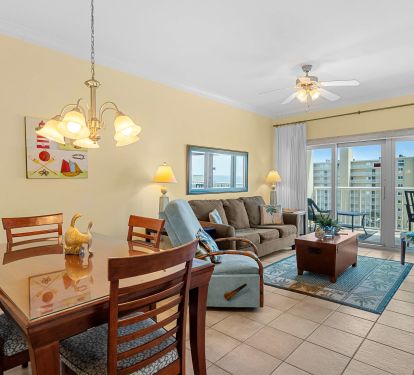 Dining and living room area.