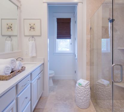 Dual Vanities, Dual Closets, And Walk in Shower