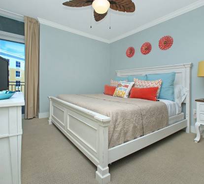 2nd master features brand new king-size bed, new furniture and access to balcony