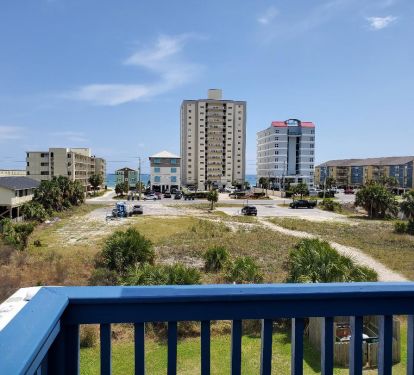 Beach view from wrapped balcony