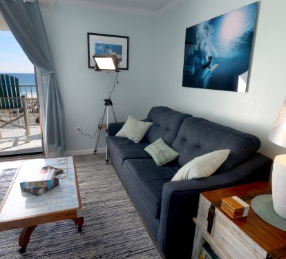 The living room.