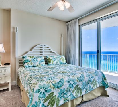 Master bedroom with balcony access