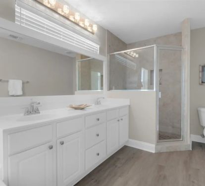 Splash-14...2nd floor. Bedroom 2 private bath. Photo 2. Private master bath with jacuzzi tub and double vanity