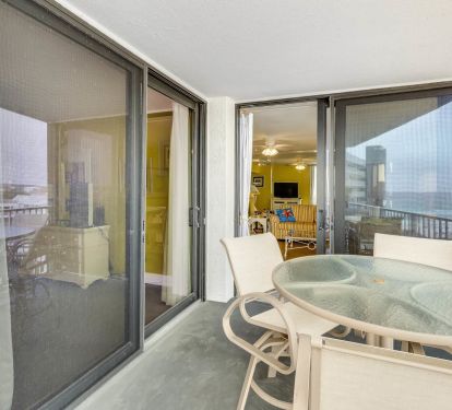 balcony access from living room or master bedroom