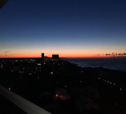 evening sky from balcony