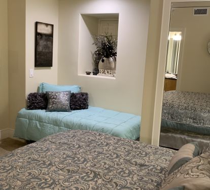 Bedroom #2 with King bed &amp; Single Bed &amp; private bathroom w/ tile walk-in shower
