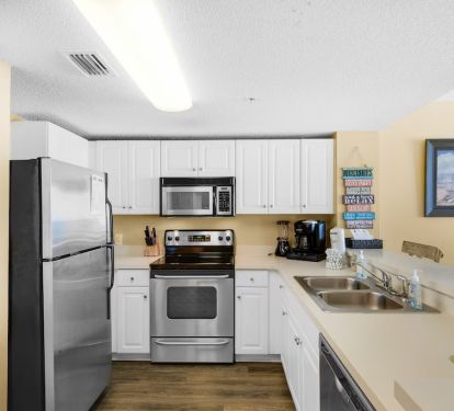 Kitchen has everything you need but the groceries