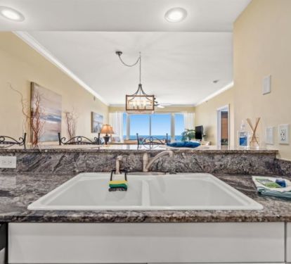 Kitchen looking out to the ocean