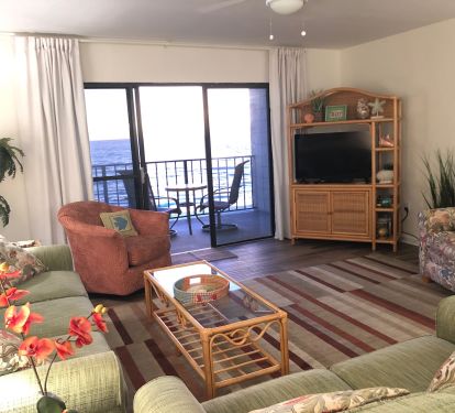 Take in the spectacular view from the living room or enjoy shows on the smart TV.