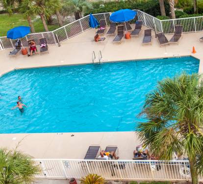 Condo Pool view from our balcony