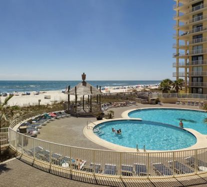 Our pool is right on the beach!