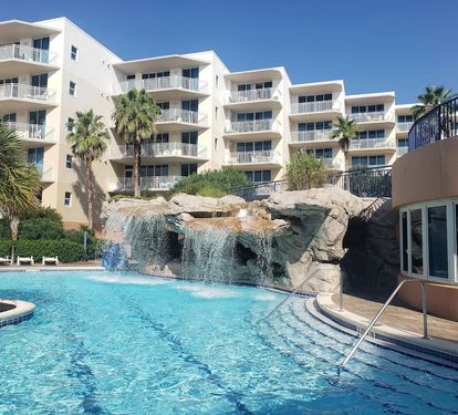 Main pool waterfall