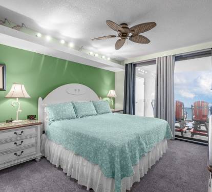Primary bedroom, newly redecorated and designed for ultimate relaxation 