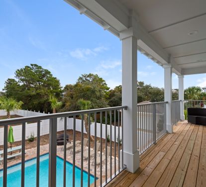 Back Deck overlooking the pool