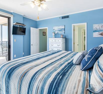 Master Bedroom with king bed.