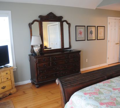 Dresser and TV in the upstairs master bedroom